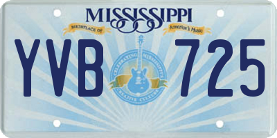MS license plate YVB725