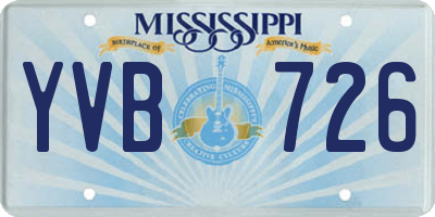 MS license plate YVB726