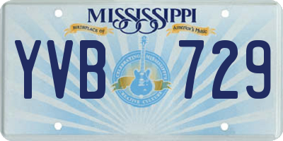 MS license plate YVB729