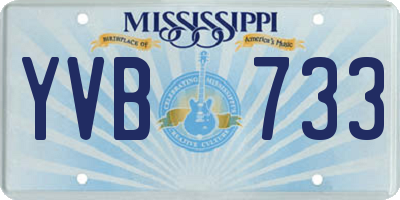 MS license plate YVB733