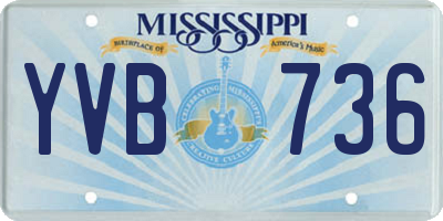 MS license plate YVB736