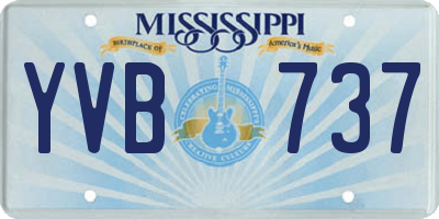 MS license plate YVB737