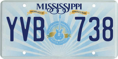 MS license plate YVB738