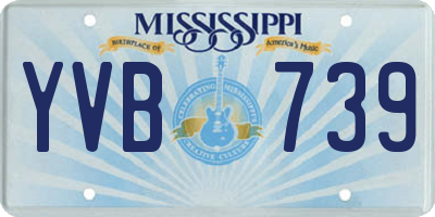 MS license plate YVB739