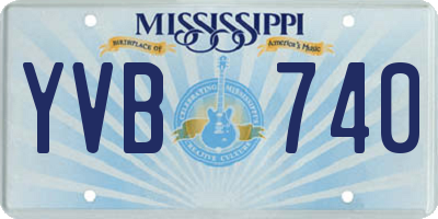 MS license plate YVB740