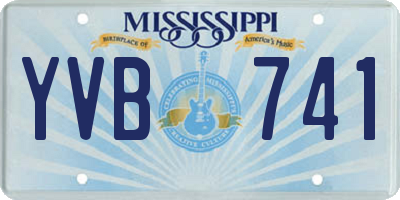 MS license plate YVB741