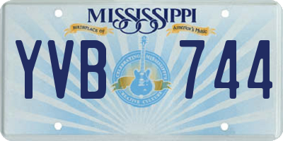 MS license plate YVB744