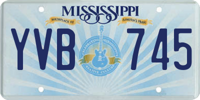 MS license plate YVB745