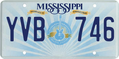 MS license plate YVB746