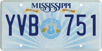 MS license plate YVB751