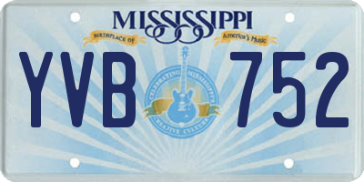 MS license plate YVB752