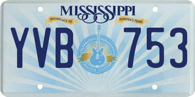 MS license plate YVB753