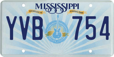 MS license plate YVB754