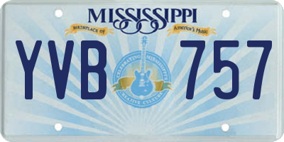 MS license plate YVB757
