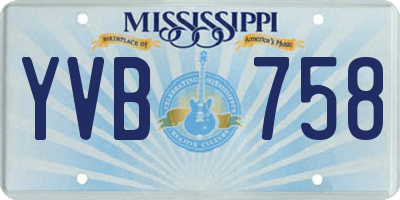 MS license plate YVB758