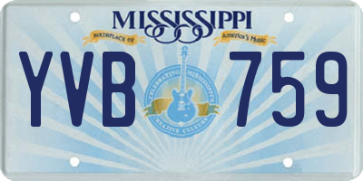 MS license plate YVB759
