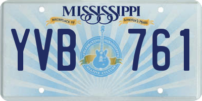 MS license plate YVB761