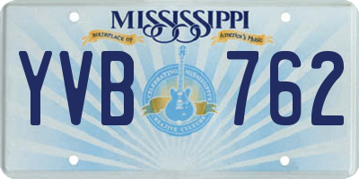 MS license plate YVB762