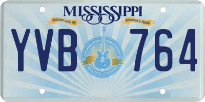 MS license plate YVB764