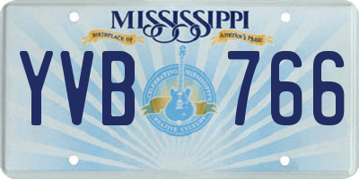 MS license plate YVB766
