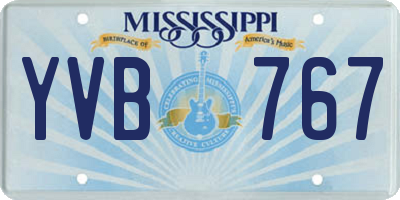 MS license plate YVB767