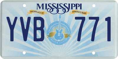 MS license plate YVB771