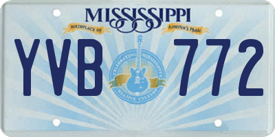 MS license plate YVB772
