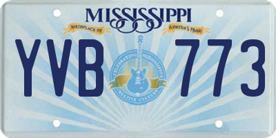 MS license plate YVB773