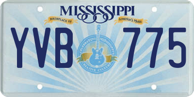 MS license plate YVB775