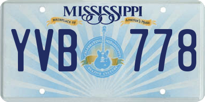 MS license plate YVB778