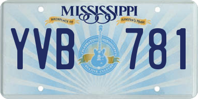 MS license plate YVB781