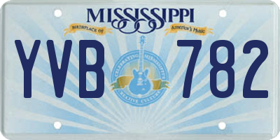MS license plate YVB782