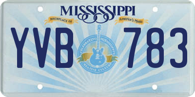 MS license plate YVB783