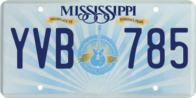 MS license plate YVB785