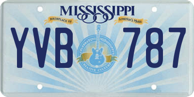 MS license plate YVB787