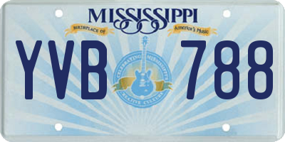 MS license plate YVB788
