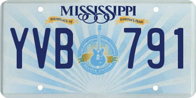 MS license plate YVB791