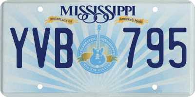 MS license plate YVB795