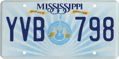 MS license plate YVB798