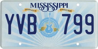 MS license plate YVB799