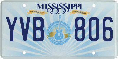 MS license plate YVB806