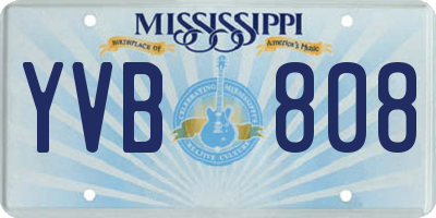 MS license plate YVB808