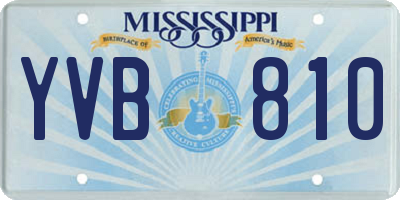 MS license plate YVB810
