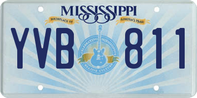 MS license plate YVB811