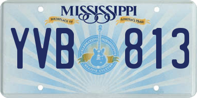 MS license plate YVB813