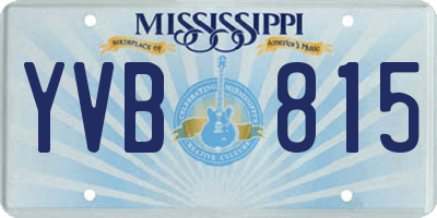 MS license plate YVB815
