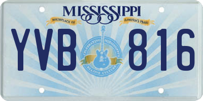 MS license plate YVB816