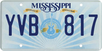 MS license plate YVB817