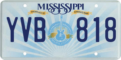 MS license plate YVB818