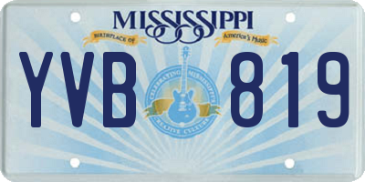 MS license plate YVB819